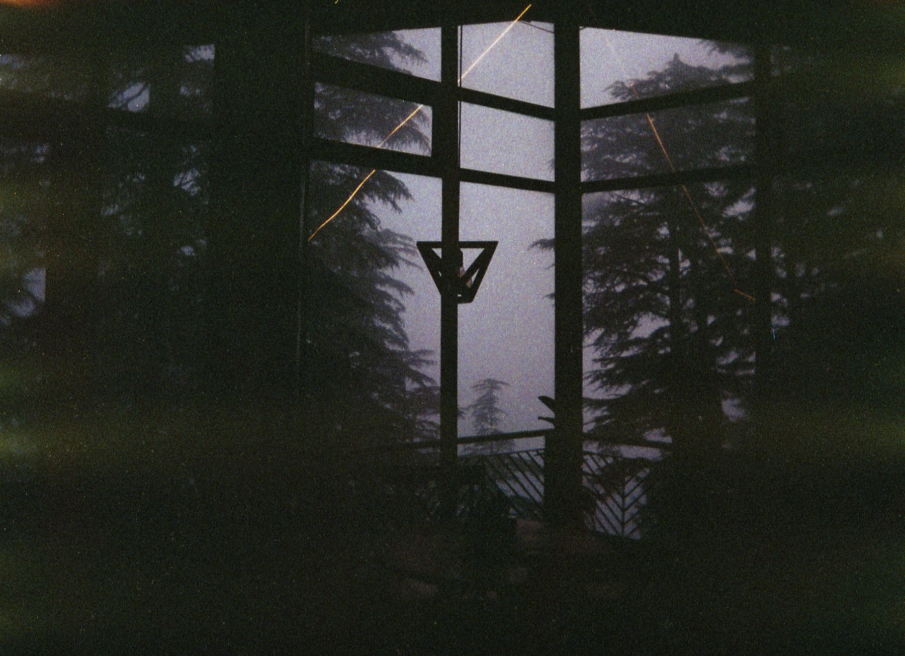 Shimla — night, lamps in a row