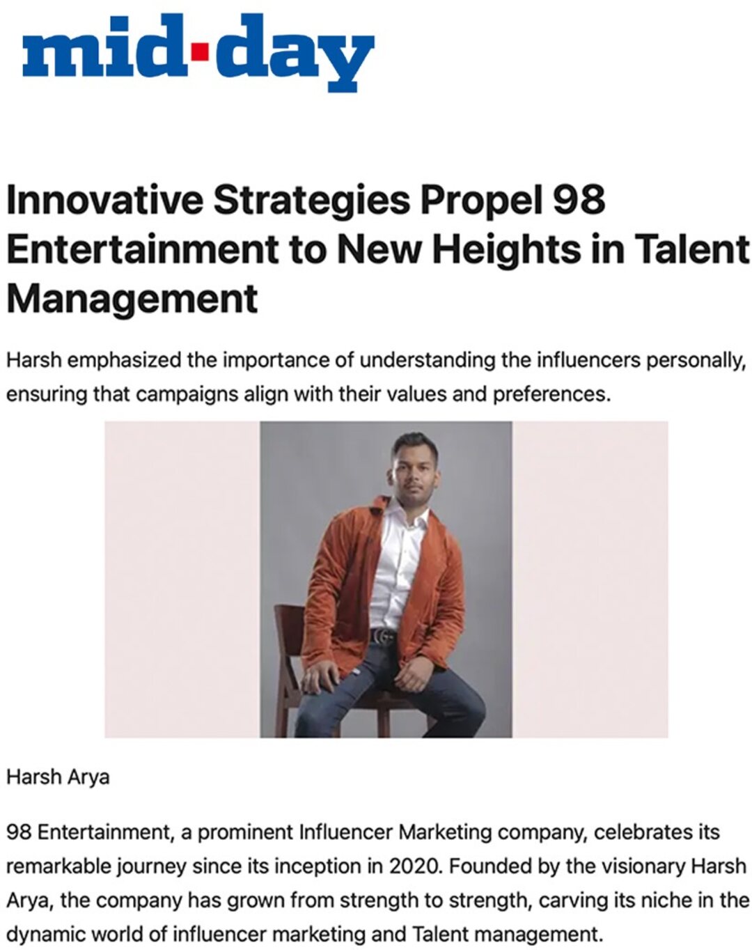Mid-day — Innovative Strategies